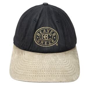Beaver Creek Slideback Baseball Cap Black One Size Embroidered Vintage USA